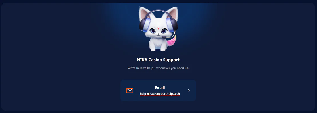 Contacting Nika Casino